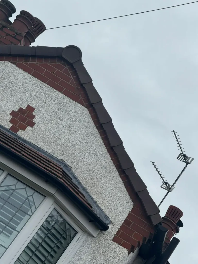 Gable end with new fascia and bargeboards